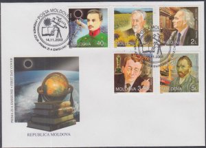 MOLDOVA #455-60 FDC SET of 4 FAMOUS PEOPLE in VARIOUS WALKS of LIFE