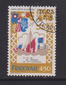 Faroe Islands  #89 cancelled  1982 medieval ballad scenes 450o