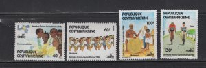 Central Africa #797-800 (1986 Ties with France set)  VFMNH CV $4.05