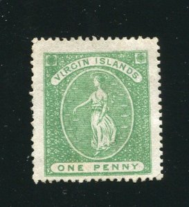 Virgin Islands 4 Virgin and Lamps 1 Penny No Gum Stamp