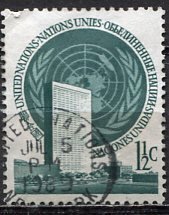 United Nations N.Y.; 1951: Sc. # 2: Used Single Stamp