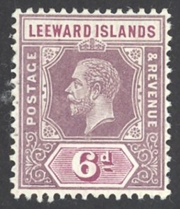 Leeward Islands Sc# 75 MH 1923 6p King George V