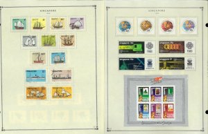 Singapore 1948-2007 MNH, LH in Mounts & Used Hinged on Scott Int. Pages