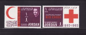 Jordan 407, 413 MH Red Crescent, Red Cross, King Hussein