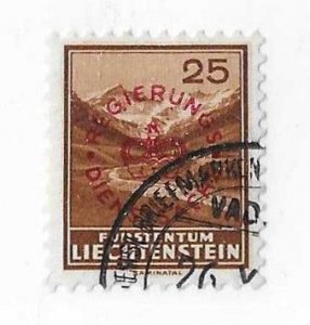 Liechtenstein Sc #015  25rp  used VF