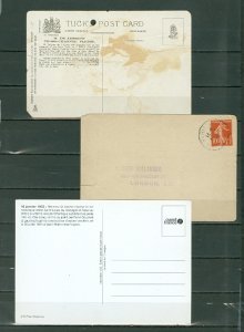 FRANCE AVIATION  HISTORIC (3) PO CARDS..SOME FAULTS
