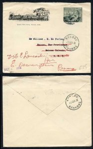 Trinidad and Tobago KGV illustrated Cover to Bahamas re-directed