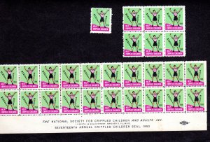 USA., Crippled Children., Christmas Seals (Easter Seals), 1950, Lot 230707