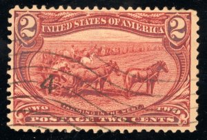 US Scott 286 Used 2c copper red Farming in the West Lot T718 bhmstamps