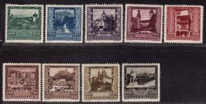 $Austria Sc#B57-65 M/H, complete set, Cv. $36