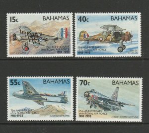 Bahamas 1993 RAF ( Aircraft ) UM/MNH SG 957/60