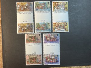 GUERNSEY # 250-254-MINT NEVER/HINGED--COMPLETE SET OF GUTTER PAIRS--1982