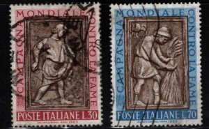 Italy Scott 871-872 Used FAO Freedom from Hunger set