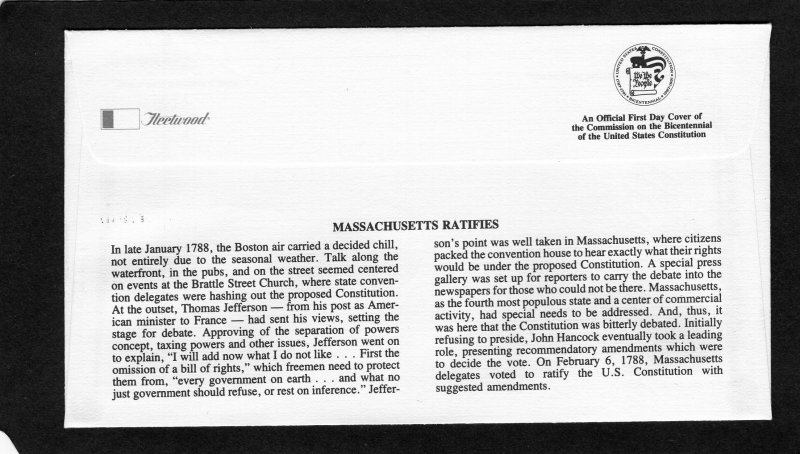 2341 Massachusetts, FDC Fleetwood