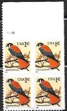 US #3031  MNH Plate Block  American Kestrel