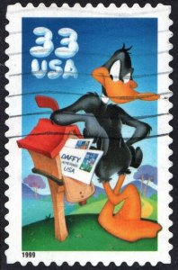 SC#3306a 33¢ Daffy Duck Single (1999) Used