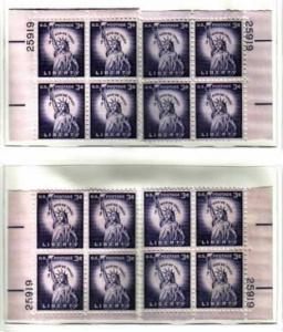 #1035 3c Liberty Plate Block Mint NH #25919 dry printed