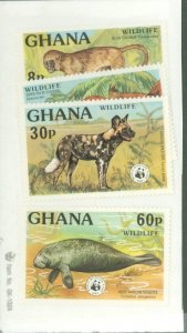 Ghana #621-624  Single (Complete Set) (Wwf)