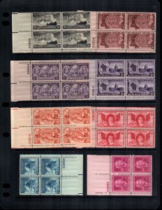 US 8 MNH plate blocks