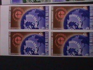 MALDIVES-1972-SC#412-6  UN-HUMAN ENVIRONMENT CONFERENCE-MNH IMPERF BLOCK VF