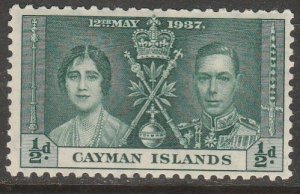 CAYMAN ISLANDS 97, CORONATION COMMON DESIGN 1937, SINGLE MINT, NH. VF. (853)