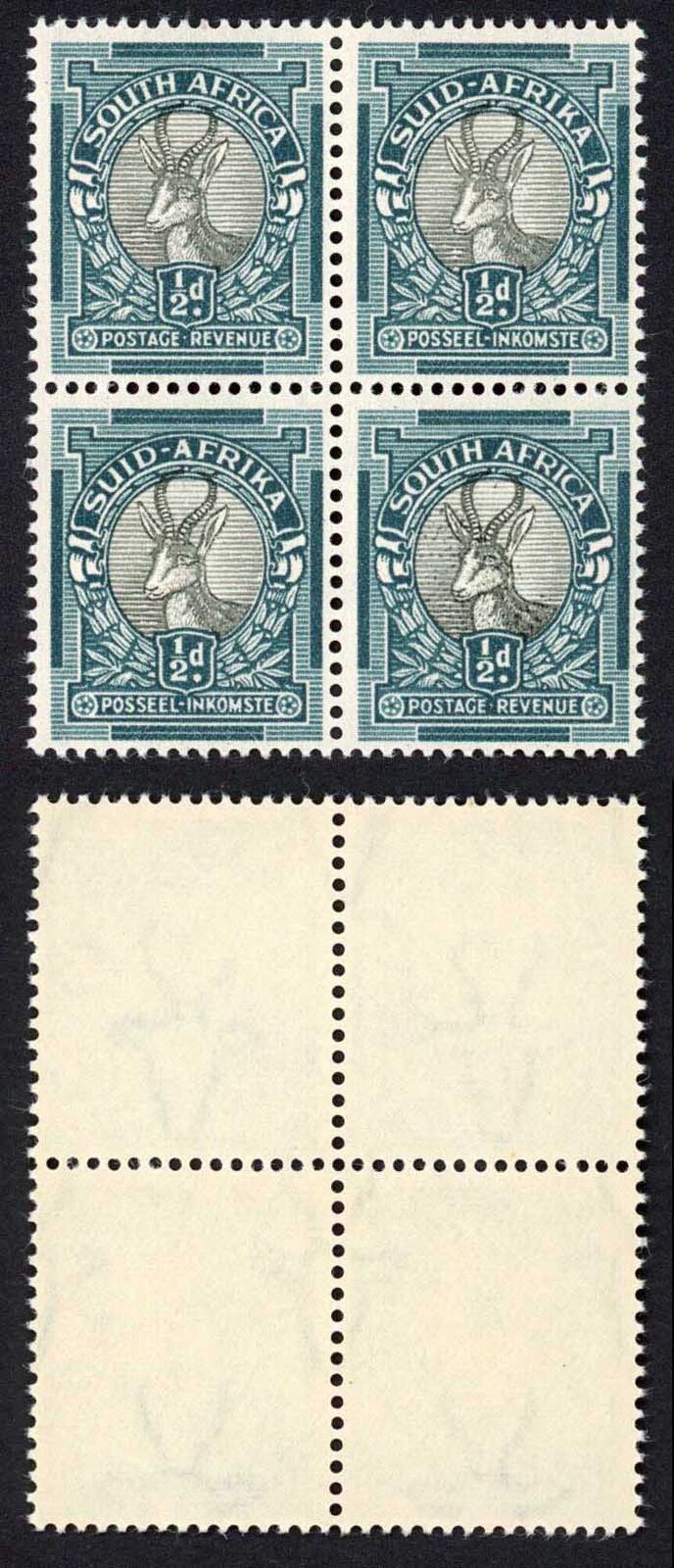 South Africa SG114 1947 1/2d (Frame only Screened) Issue 17 Swarm of ...