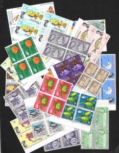 WORLDWIDE (300) Mint Never Hinged Blocks of 4 ALL DIFFERENT!