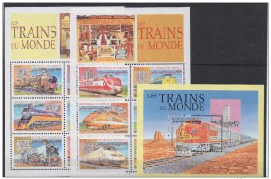 Djibouti 2000 souvenir block Trains du Monde Ferro-Railway Train Mi. Volume 152