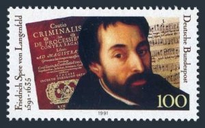 Germany 1627,MNH.Michel 1503. Friedrich Spee von Langenfeld,1591-1635,poet,1991.