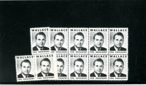 George Wallace for President US Poster Stamps lot of 12 NH