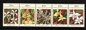 Christmas Is.-Sc#363-unused NH set-Flowers-Orchids-1994-