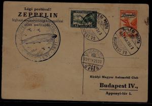 Hungary Zeppelin card 28.3.31