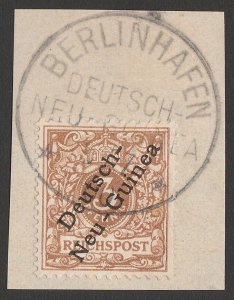 NEW GUINEA - GERMAN Postmark: 'Berlinhafen DNG 5/7 00' Numeral 3pf. cat £350+.