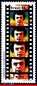 2086 BRAZIL 1986 GLAUBER ROCHA, FILM INDUSTRY PIONEER, MOVIE, C-1533, MNH