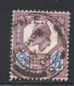 Great Britain Sc 134 1904 5d dull purple & blue Edward VII stamp used