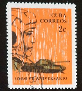 CUBA Sc# 1066  REVOLUTION ANNIVERSARY  2c  1966  used cto