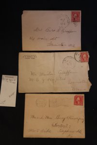 3 US covers 2 cent type of '17 or '19 issue (#2095)