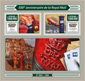 TOGO 2016 SHEET ANNIVERSARY OF ROYAL MAIL tg16104b