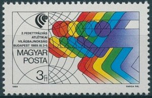 Hungary Stamps 1989 MNH 2nd Intl Indoor Athletics Championships Sports 1v Set