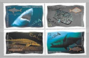 Canada 1644a Salt Water Fish Block MNH