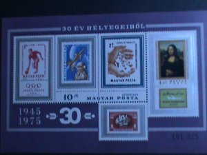 HUNGARY-1975  30TH ANNIV: HUNGARIAN STAMPS SCOTT NOT LISTED RARE-:MNH S/S VF