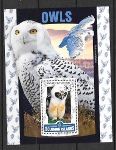 SOLOMON ISLANDS 2016 OWLS (2) MNH