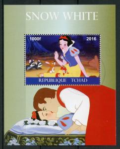 Disney Stamps Chad 2016 CTO Snow White Disney Cartoons 1v M/S