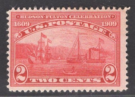 US Stamp #372 2c Carmine Half Moon Clermont MINT HINGED SCV $10.00