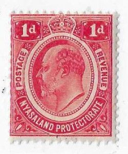 Nyasaland Protectorate Sc #3 1p red NH VF