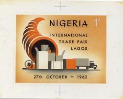 Nigeria 1962 International Trade Fair original hand-paint...