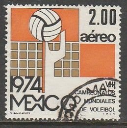 MEXICO C433, 8th World Volleyball Championship. Used. VF. (1302)