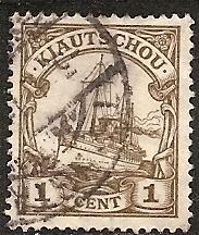 Ger.Kiauchau 33 Used 1906 1c brown Yacht