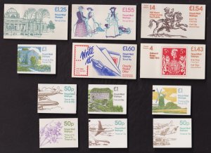 Great Britain - 12 Different booklets - FACE value £ 12.37