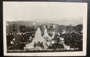 1947 Venezuela RPPC Postcard Cover To Warehouse Point CT USA Urdaneta Square